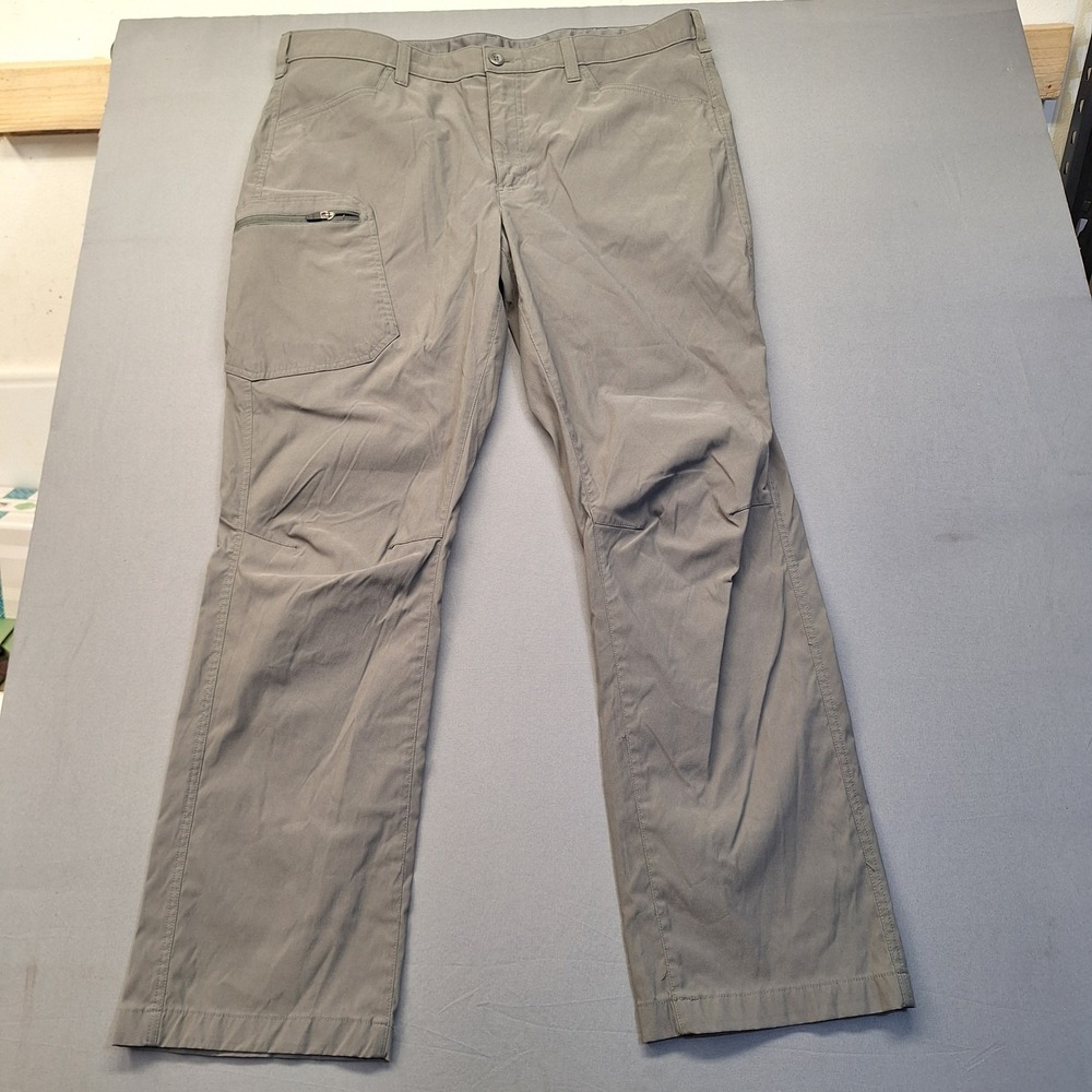 Eddie Bauer Mens Guide Pro Hiking Pants Gray 40x32 Dark Smoke Nylon Stretch